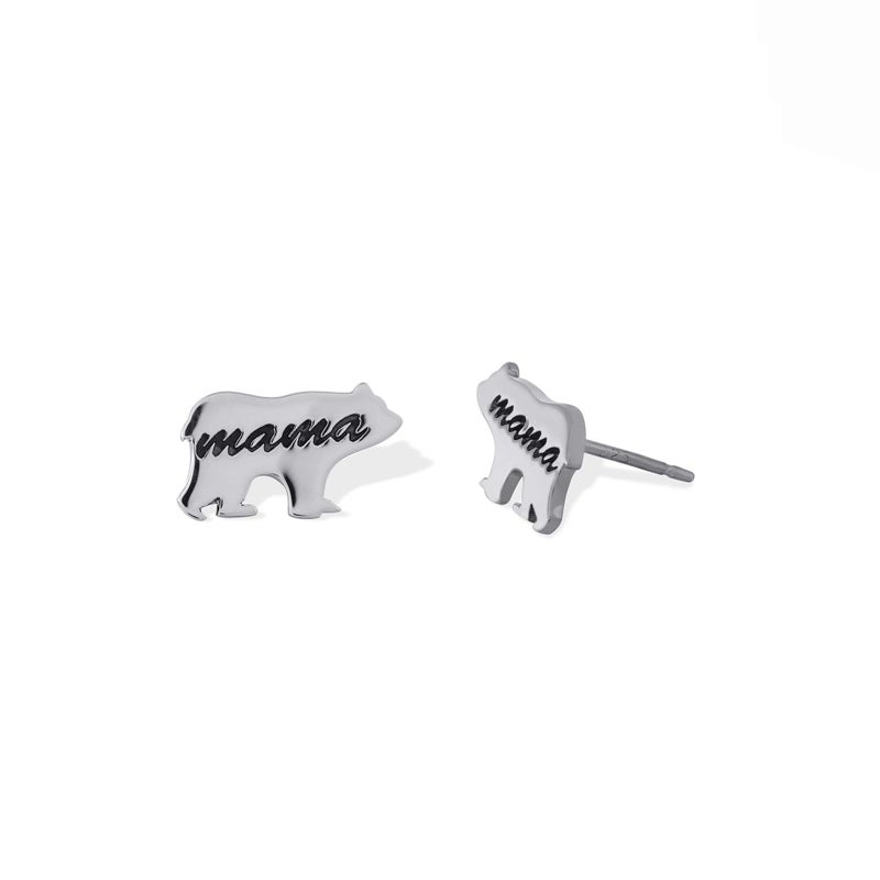 Boma Jewelry Sterling Silver Mama Bear Stud Earrings - Image 1